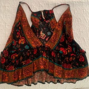 Boho free people tank. Size medium only worn once.